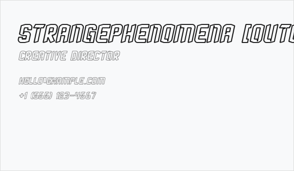 StrangePhenomena [outlined] Business Card