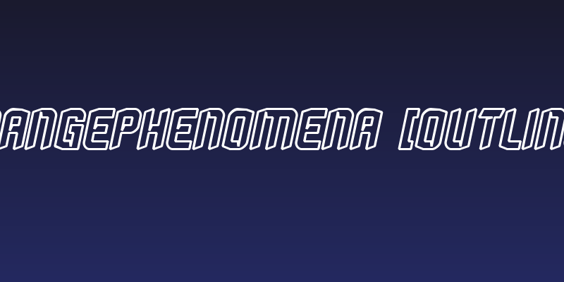 StrangePhenomena [outlined] Social Header
