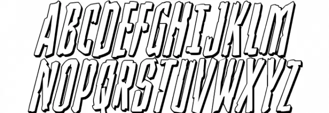 Stranger Danger 3D Italic Fonte MAIÚSCULAS