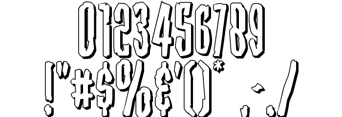 Stranger Danger 3D Font OTHER CHARS