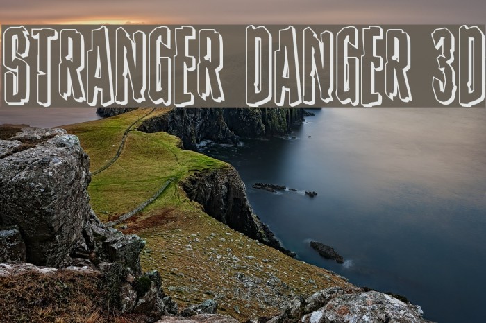 Stranger Danger 3D Font examples