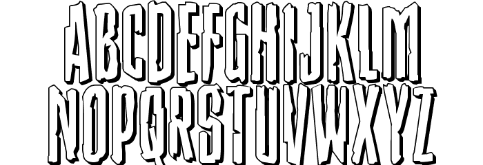 Stranger Danger 3D Font LOWERCASE