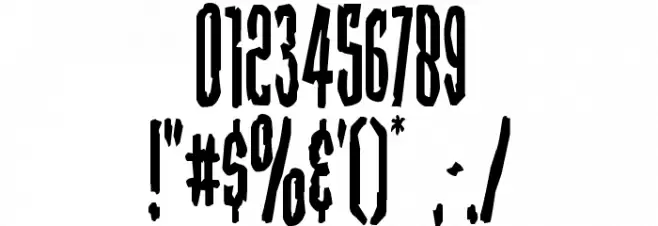 Stranger Danger Condensed Font OTHER CHARS