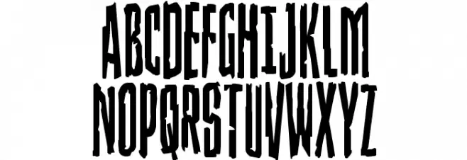 Stranger Danger Condensed フォント 大文字