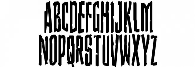 Stranger Danger Condensed Font LOWERCASE