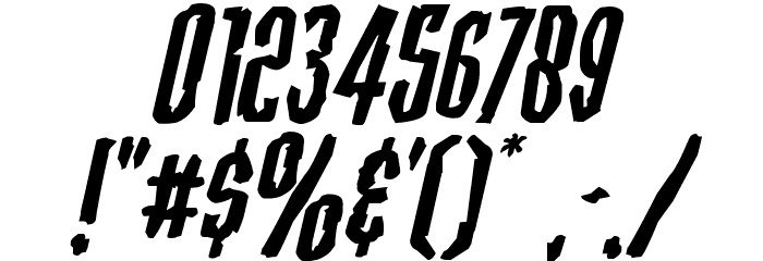 Stranger Danger Expanded Italic Font OTHER CHARS