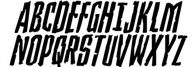 Stranger Danger Expanded Italic Schriftart Groß
