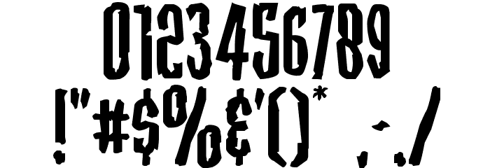 Stranger Danger Expanded Font OTHER CHARS