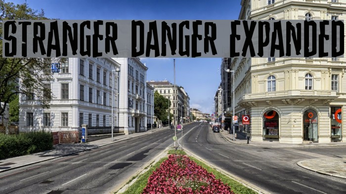 Stranger Danger Expanded Font examples