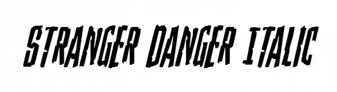 Stranger Danger Italic  Frei Schriftart Herunterladen