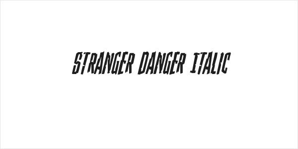 Stranger Danger Italic Logo