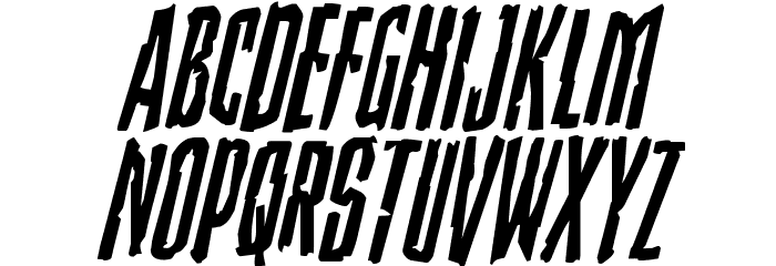 Stranger Danger Italic Font LOWERCASE