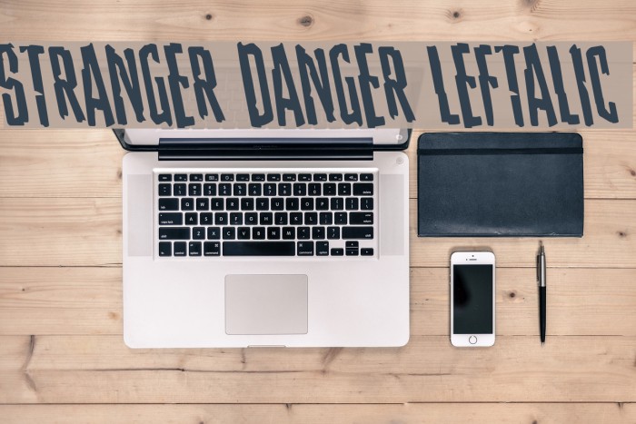 Stranger Danger Leftalic Font examples