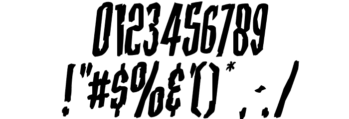Stranger Danger Rotalic Font OTHER CHARS