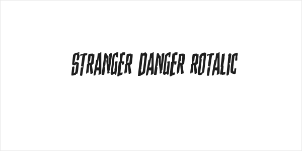 Stranger Danger Rotalic Logo