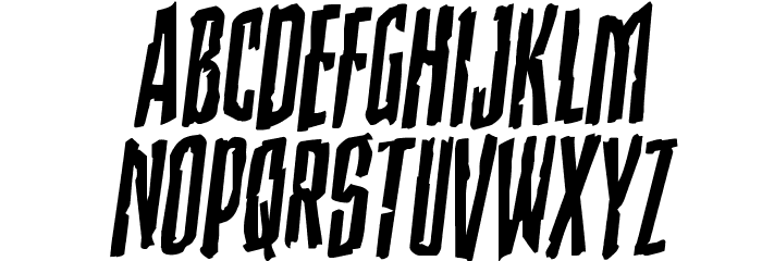 Stranger Danger Rotalic Font LOWERCASE