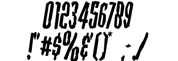 Stranger Danger Rotated Font OTHER CHARS