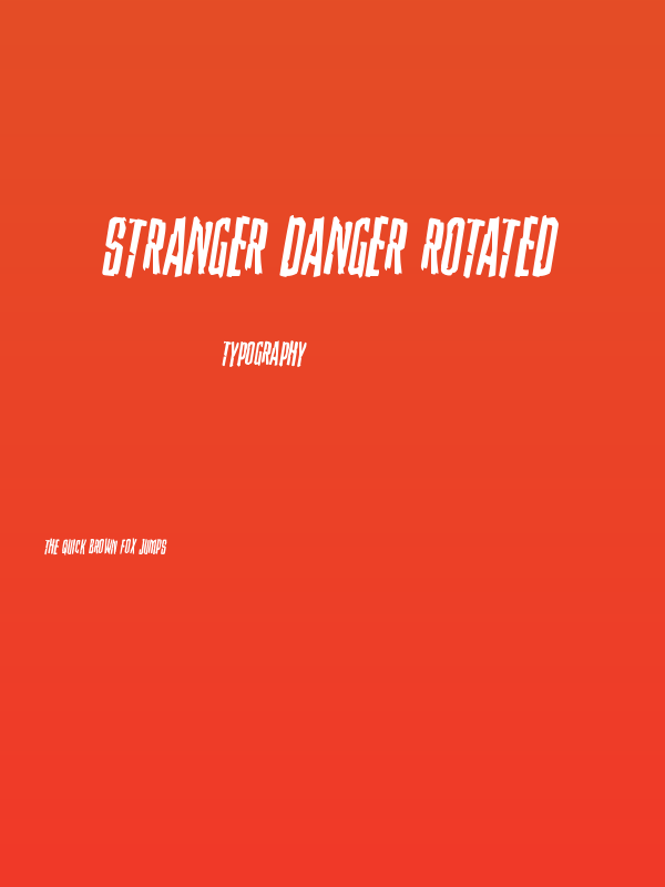 Stranger Danger Rotated Poster