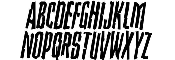 Stranger Danger Rotated Font LOWERCASE