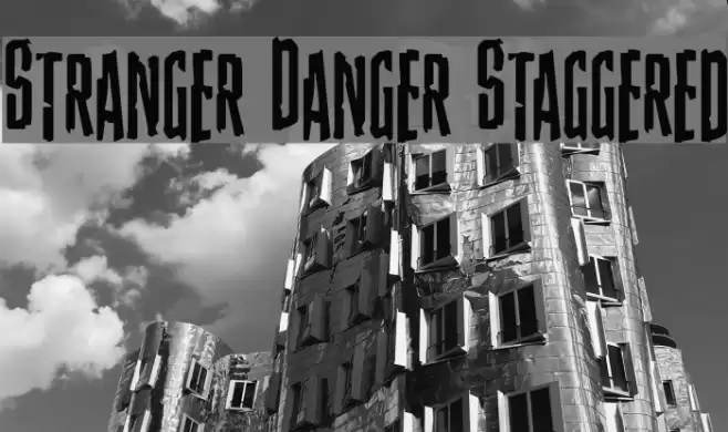 Stranger Danger Staggered Font examples