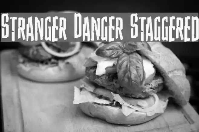 Stranger Danger Staggered Font examples