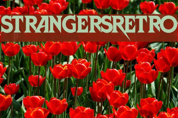 StrangersRetro Font examples