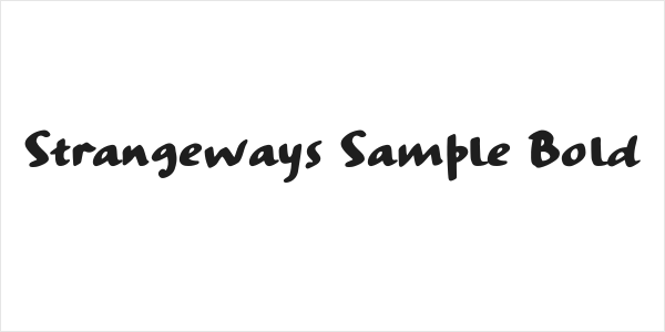Strangeways Sample Bold Logo