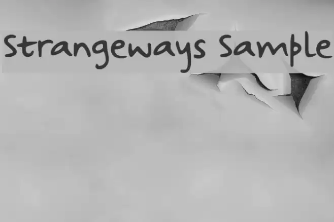 Strangeways Sample Font examples