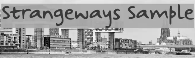 Strangeways Sample Font examples