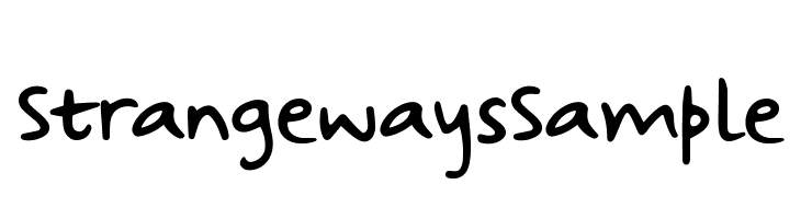 StrangewaysSample Font