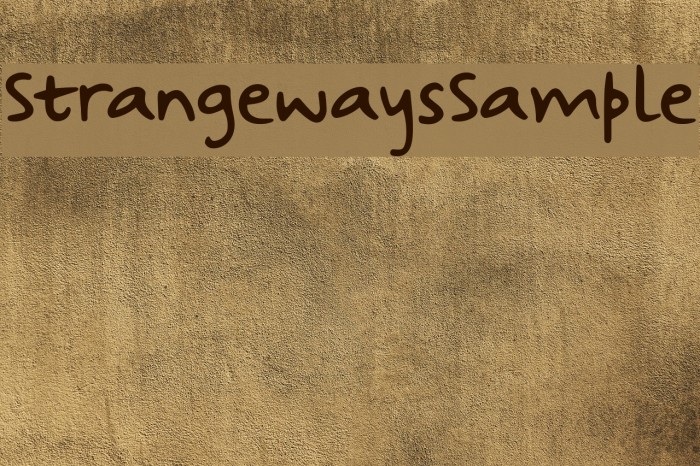 StrangewaysSample Font examples