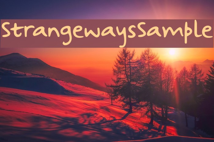 StrangewaysSample Font examples