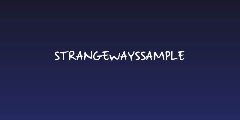 StrangewaysSample Social Header