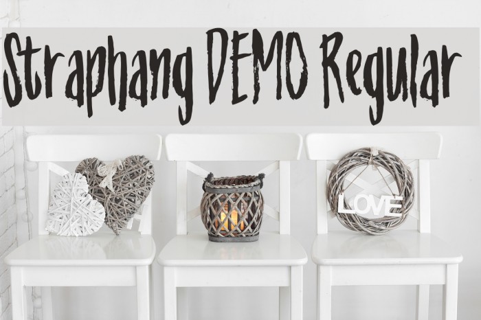 Straphang DEMO Regular Fonte examples