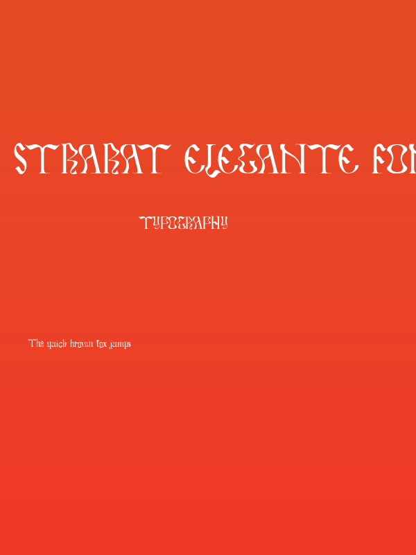 Strarat Elegante Font Regular Poster