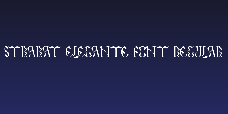 Strarat Elegante Font Regular Social Header