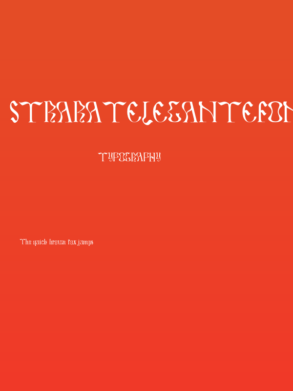 StraratEleganteFont-Regular Poster