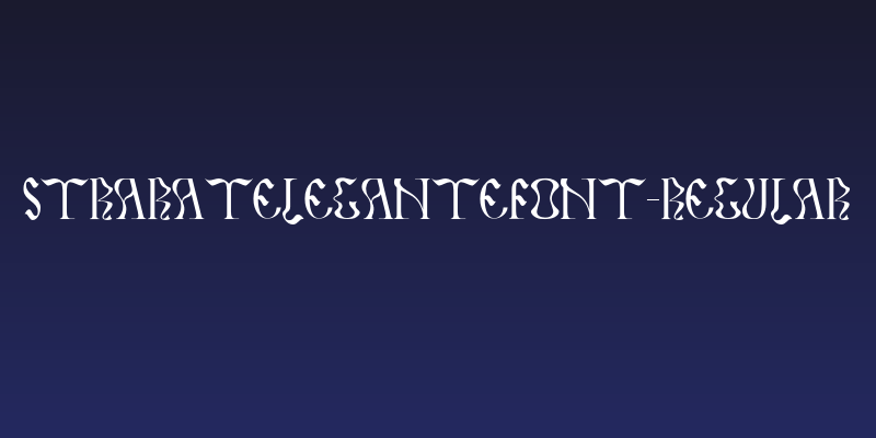 StraratEleganteFont-Regular Social Header