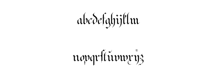 Strassburg Fraktur Font LOWERCASE
