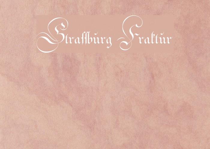 Strassburg Fraktur Font examples