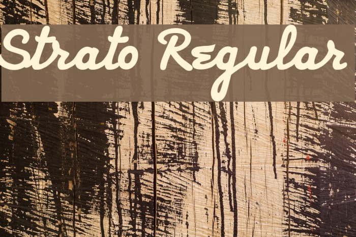 Strato Regular Font examples