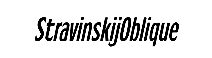 StravinskijOblique Font