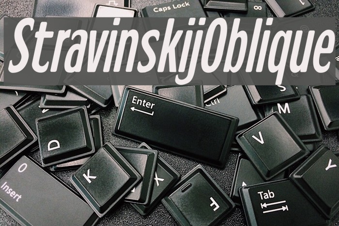 StravinskijOblique Font examples