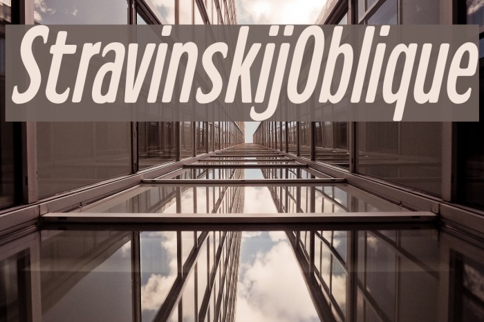 StravinskijOblique Font examples