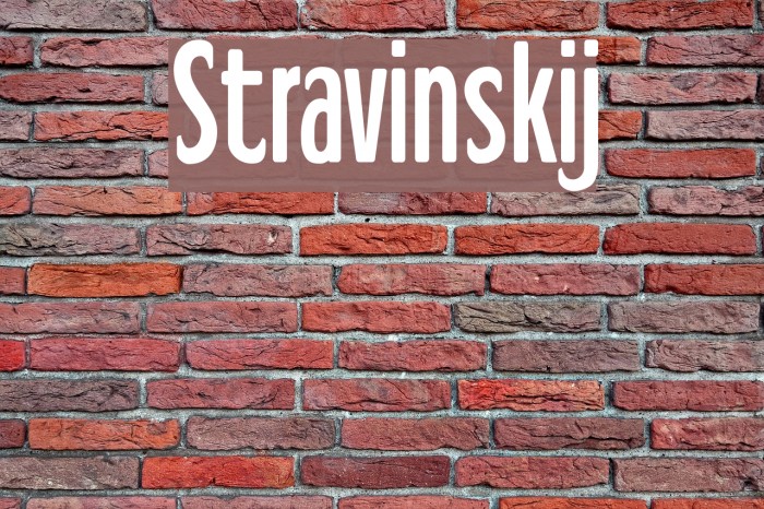 Stravinskij Font examples