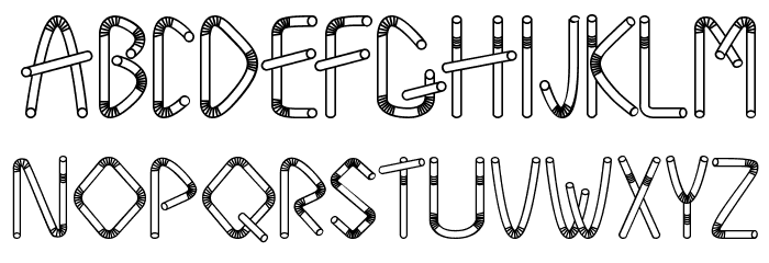 Straw Letters Font LOWERCASE