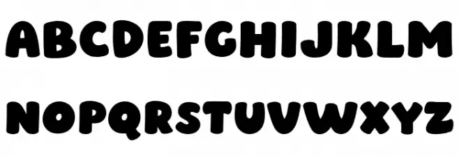 Straw Milky Schriftart Groß