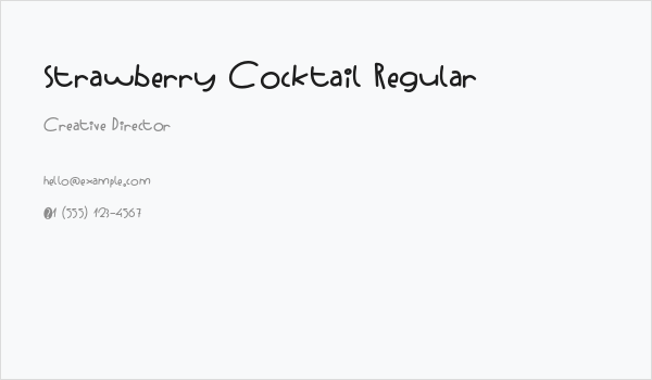 Strawberry Cocktail Regular Business Card