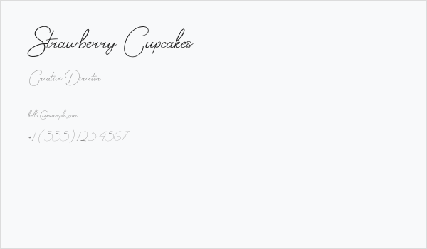 Strawberry Cupcakes Business Card