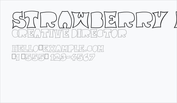 Strawberry Fields Empty Business Card